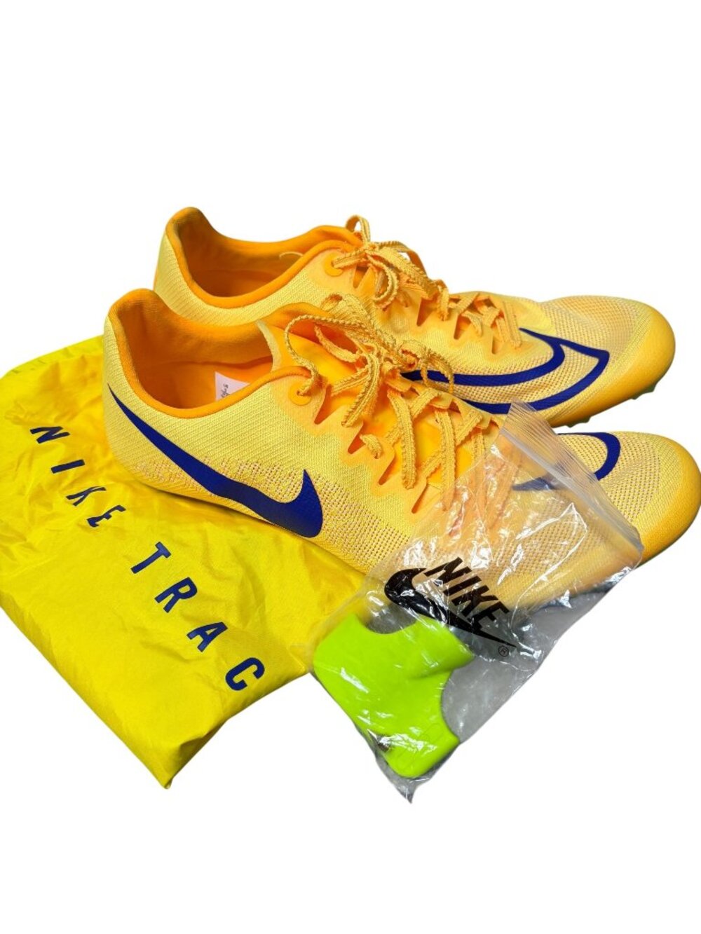 Nike Zoom Ja Fly 4 Track Sprinting Shoes Mens Size 9.5 Yellow